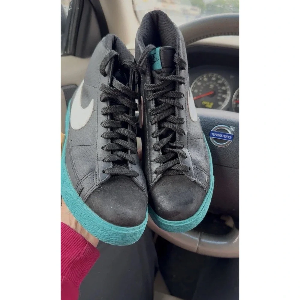 Rare 2009 Nike Blazer High Black - 316664-013 Sz 7 Vtg Retro Skate Hipster